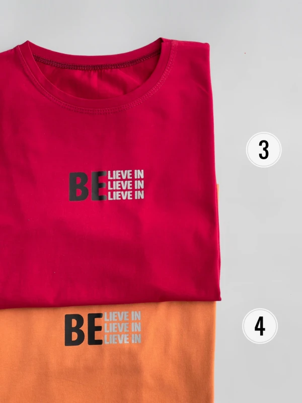 تیشرت قواره نرمال  Be LIEVE
