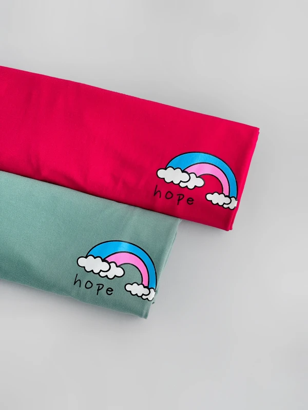 تیشرت قواره نرمال رنگین کمان hope
