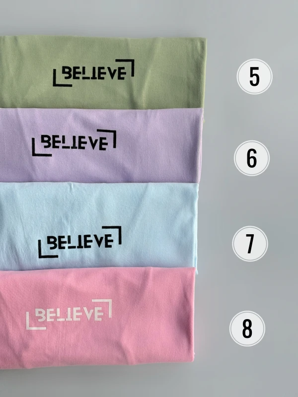 تیشرت نخ پنبه believe 1197