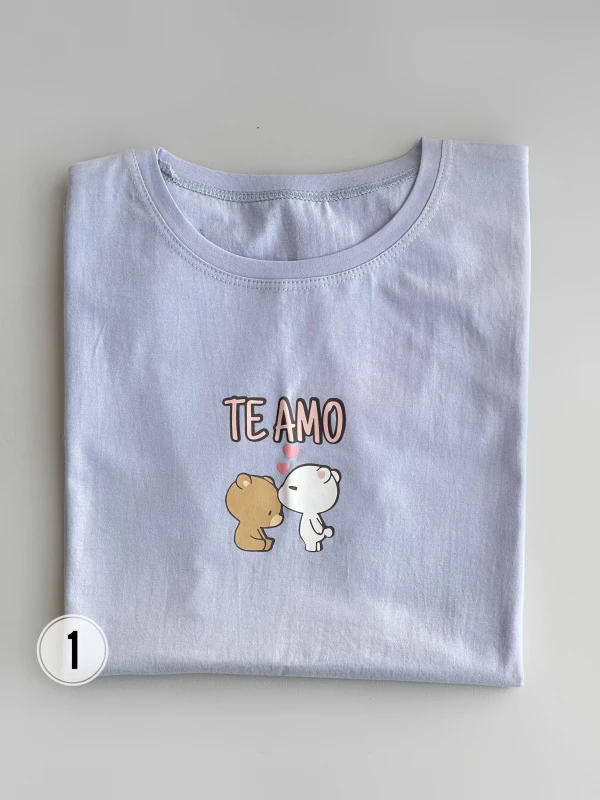 تیشرت قواره نرمال  te amo