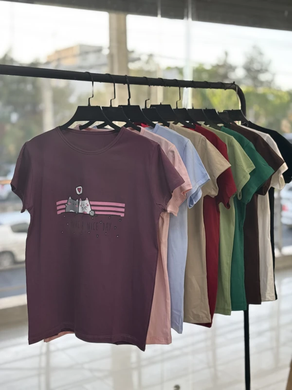 تیشرت نخ پنبه گربه 1557